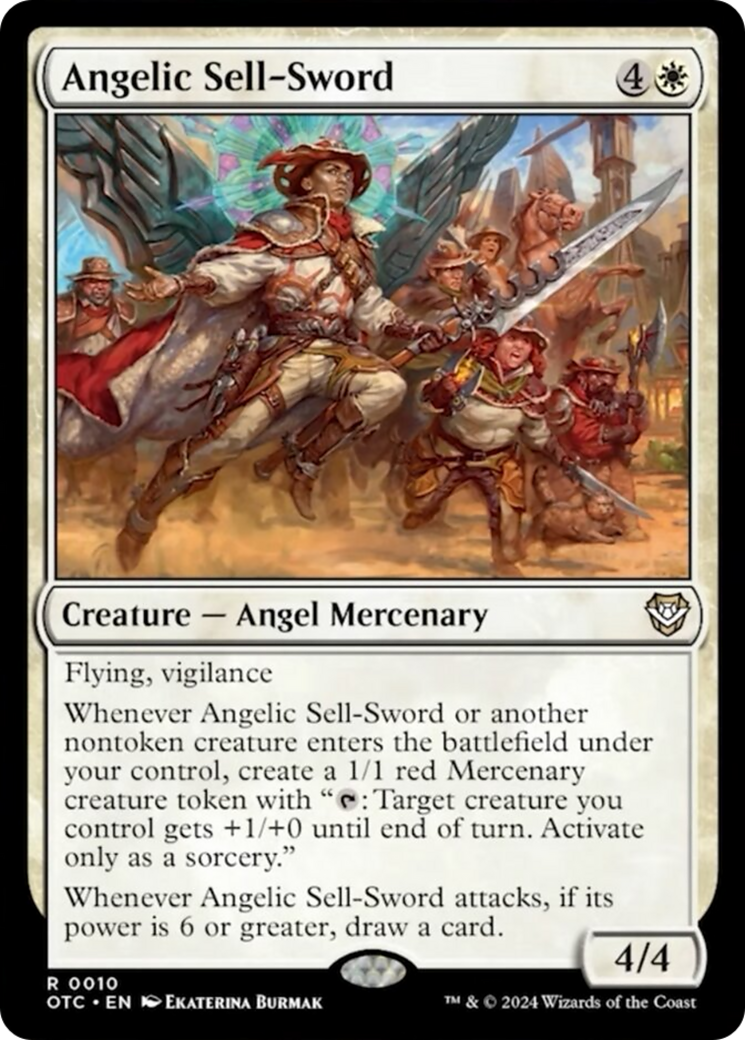 Angelic Sell-Sword [Outlaws of Thunder Junction Commander] | Tables and Towers