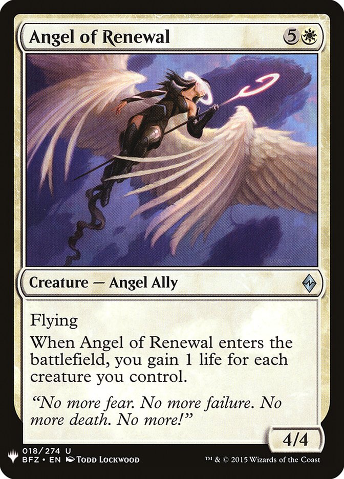 Angel of Renewal [Mystery Booster] | Tables and Towers