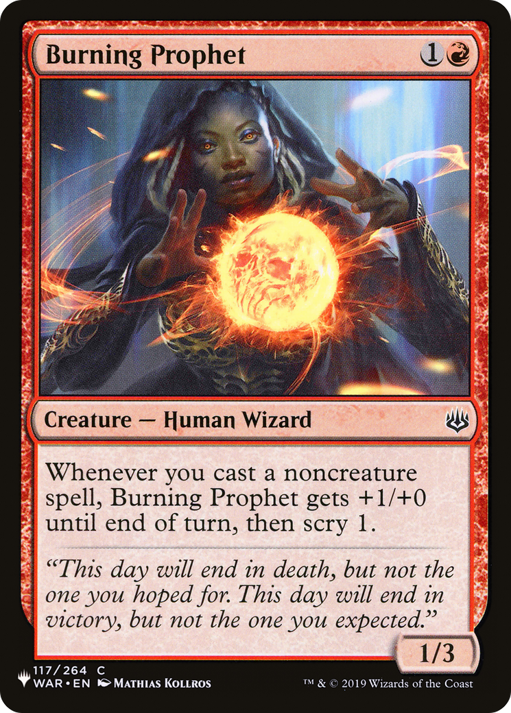 Burning Prophet [The List Reprints] | Tables and Towers