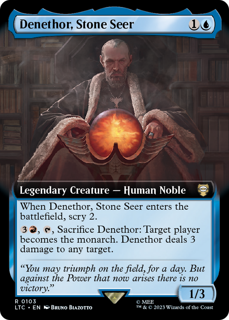 Denethor, Stone Seer (Extended Art) [The Lord of the Rings: Tales of Middle-Earth Commander] | Tables and Towers