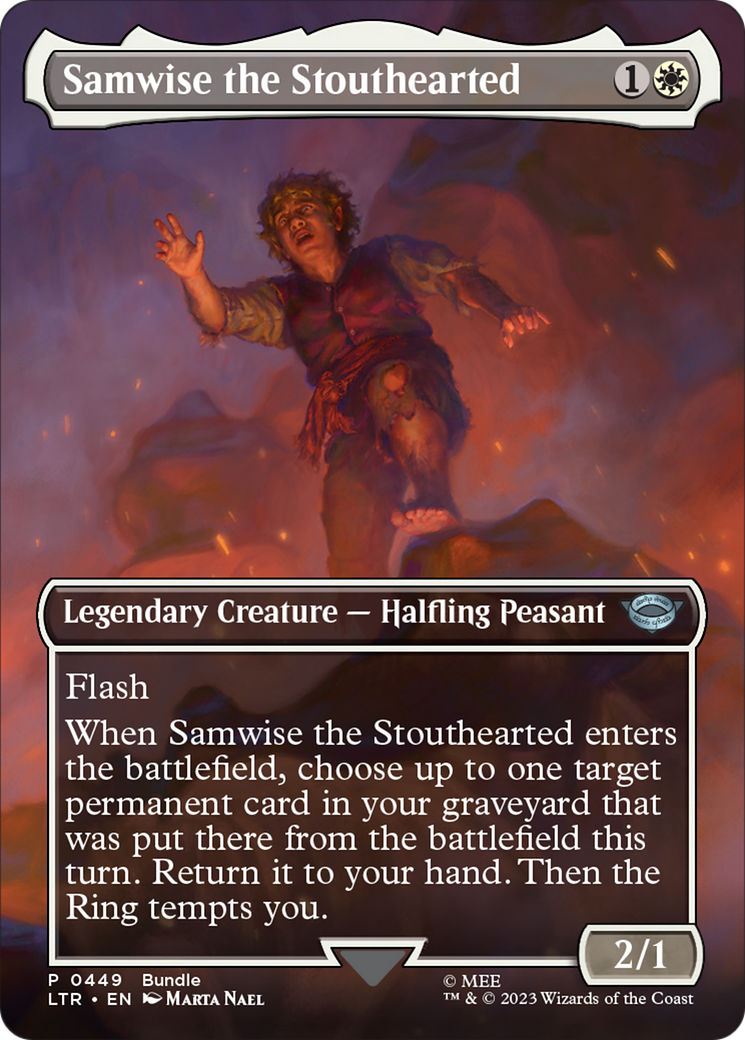 Samwise the Stouthearted (Borderless Alternate Art) [The Lord of the Rings: Tales of Middle-Earth] | Tables and Towers