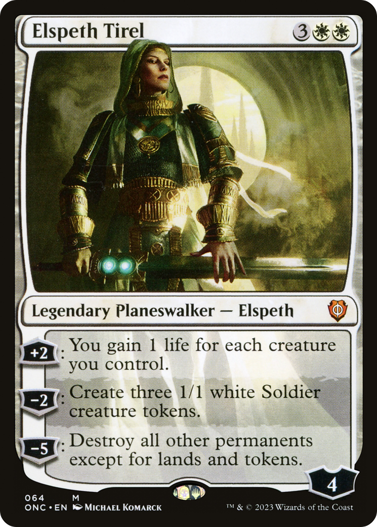 Elspeth Tirel [Phyrexia: All Will Be One Commander] | Tables and Towers