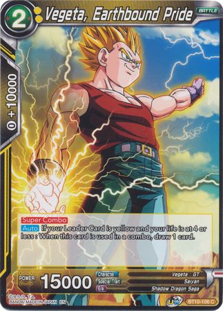 Vegeta, Earthbound Pride (BT10-106) [Rise of the Unison Warrior 2nd Edition] | Tables and Towers