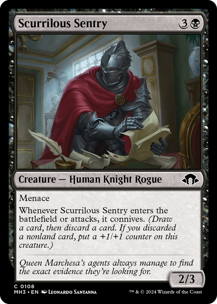 Scurrilous Sentry [Modern Horizons 3] | Tables and Towers