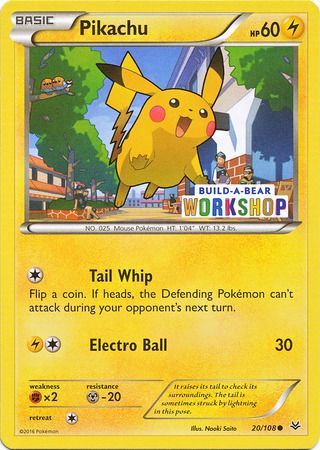 Pikachu (20/108) (Build A Bear Workshop Exclusive) [Miscellaneous Cards] | Tables and Towers