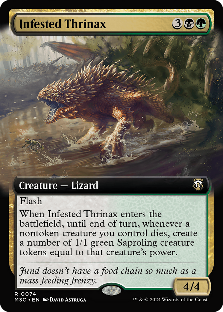 Infested Thrinax (Extended Art) (Ripple Foil) [Modern Horizons 3 Commander] | Tables and Towers