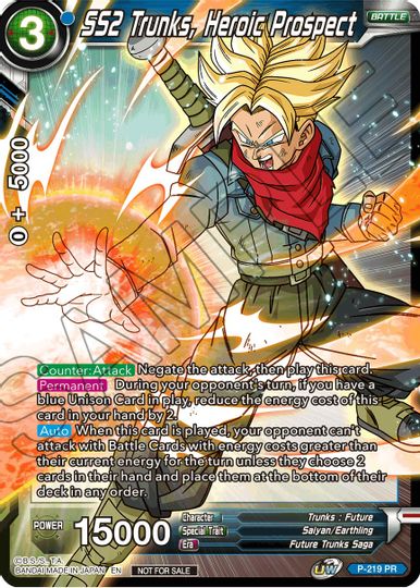 SS2 Trunks, Heroic Prospect (Event Pack 08) (P-219) [Tournament Promotion Cards] | Tables and Towers