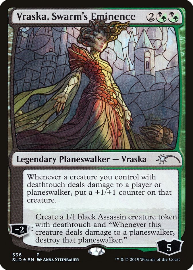 Vraska, Swarm's Eminence (Stained Glass) [Secret Lair Drop Promos] | Tables and Towers