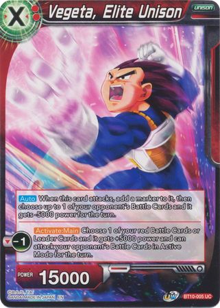 Vegeta, Elite Unison (BT10-005) [Rise of the Unison Warrior 2nd Edition] | Tables and Towers