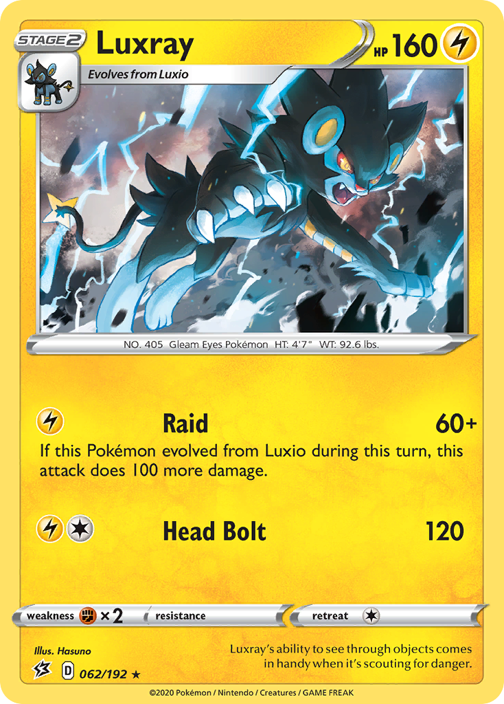 Luxray (062/192) [Sword & Shield: Rebel Clash] | Tables and Towers