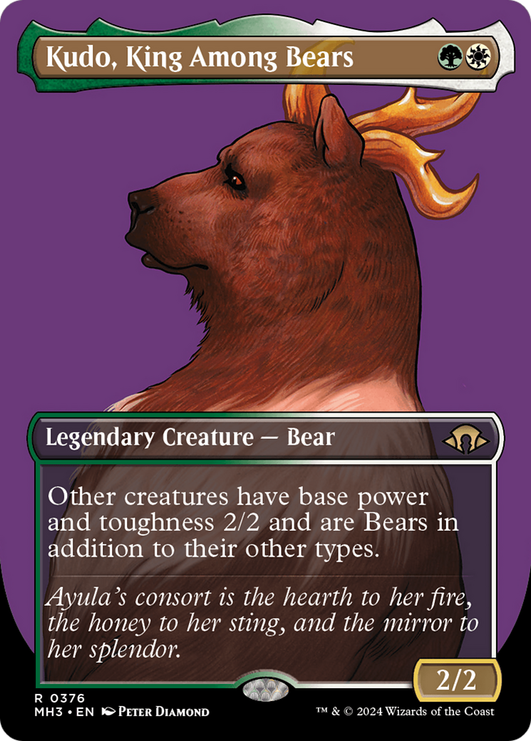 Kudo, King Among Bears (Borderless) [Modern Horizons 3] | Tables and Towers