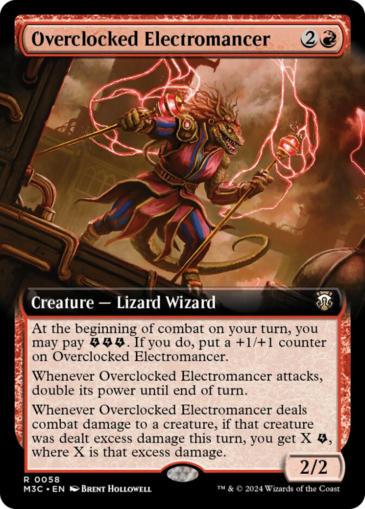 Overclocked Electromancer (Extended Art) (Ripple Foil) [Modern Horizons 3 Commander] | Tables and Towers