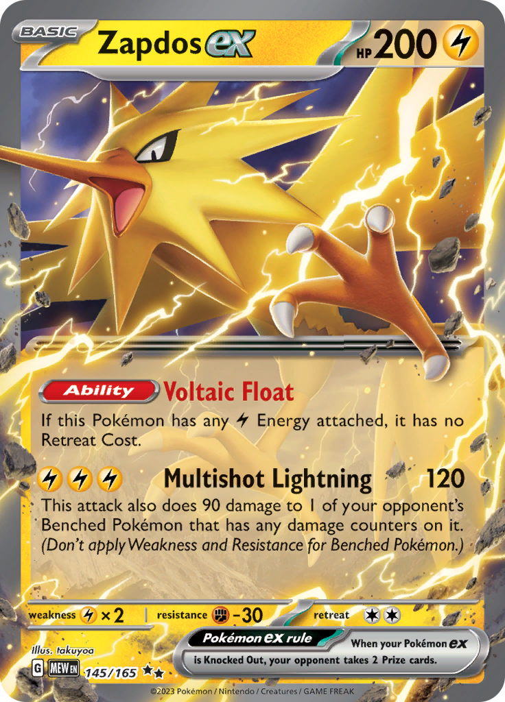 Zapdos ex (145/165) [Scarlet & Violet: 151] | Tables and Towers