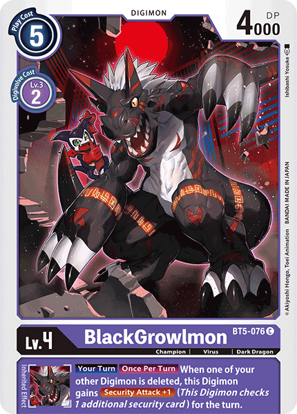 BlackGrowlmon [BT5-076] [Battle of Omni] | Tables and Towers