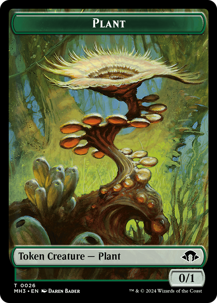 Plant (Ripple Foil) // Zombie Double-Sided Token [Modern Horizons 3 Tokens] | Tables and Towers