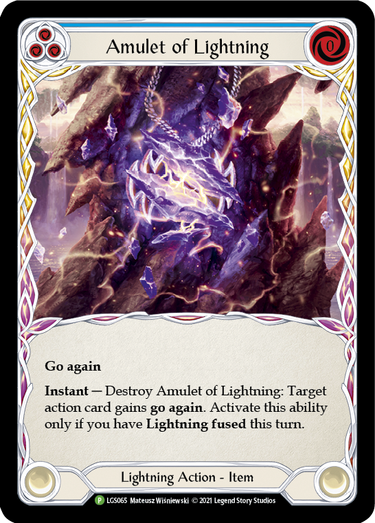 Amulet of Lightning [LGS065] (Promo)  Cold Foil | Tables and Towers