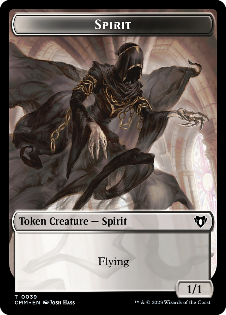 Spirit (0039) // Spider Double-Sided Token [Commander Masters Tokens] | Tables and Towers