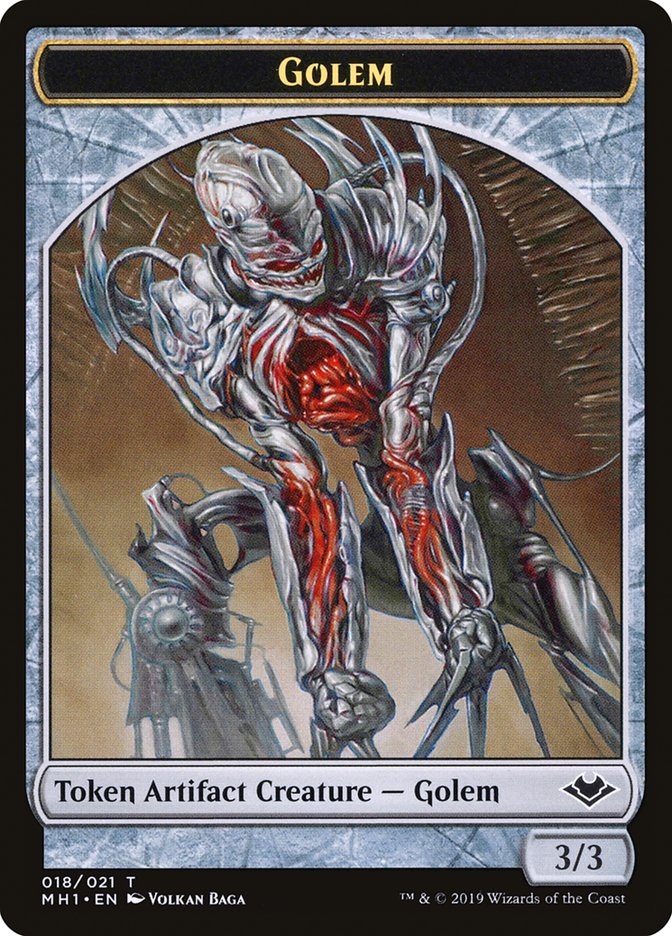 Illusion (005) // Golem (018) Double-Sided Token [Modern Horizons Tokens] | Tables and Towers