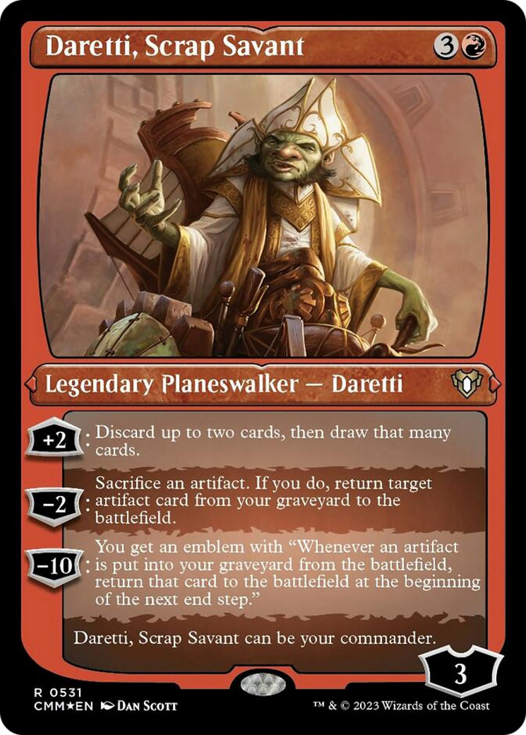 Daretti, Scrap Savant (Foil Etched) [Commander Masters] | Tables and Towers