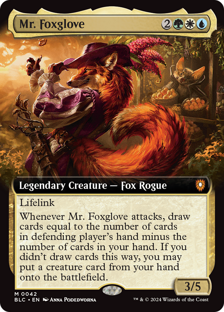 Mr. Foxglove (Extended Art) [Bloomburrow Commander] | Tables and Towers