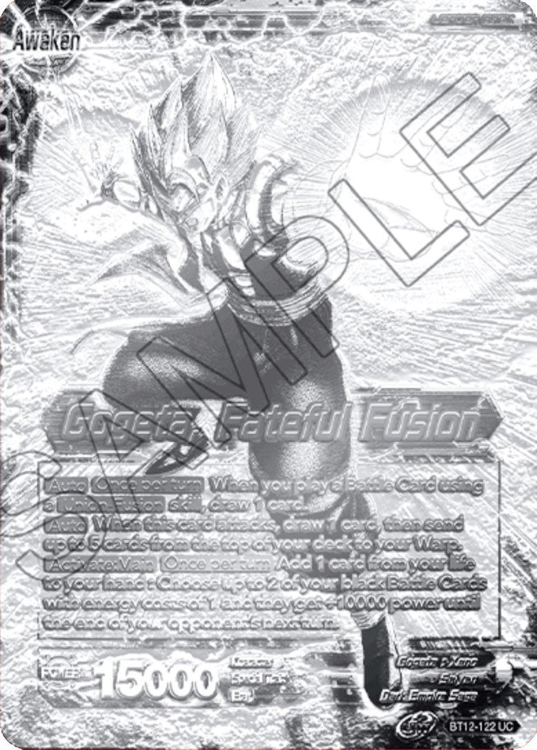 Son Goku & Vegeta // Gogeta, Fateful Fusion (2021 Championship Top 16) (Metal Silver Foil) (BT12-122) [Tournament Promotion Cards] | Tables and Towers