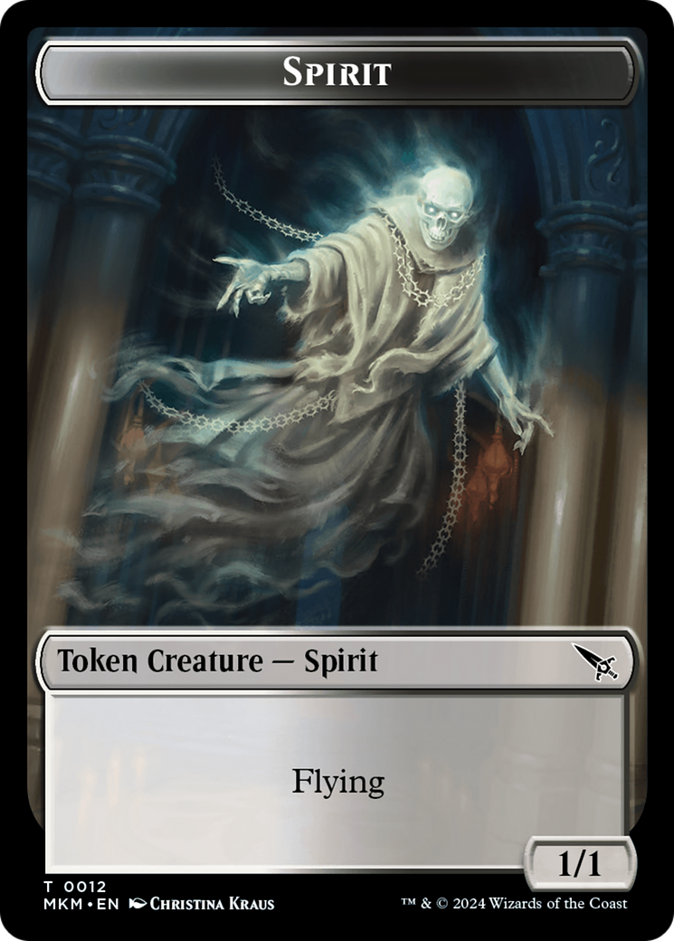 Spirit Token [Murders at Karlov Manor Tokens] | Tables and Towers