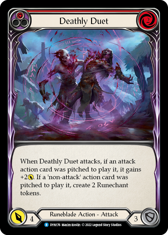 Deathly Duet (Red) [DYN176] (Dynasty)  Rainbow Foil | Tables and Towers