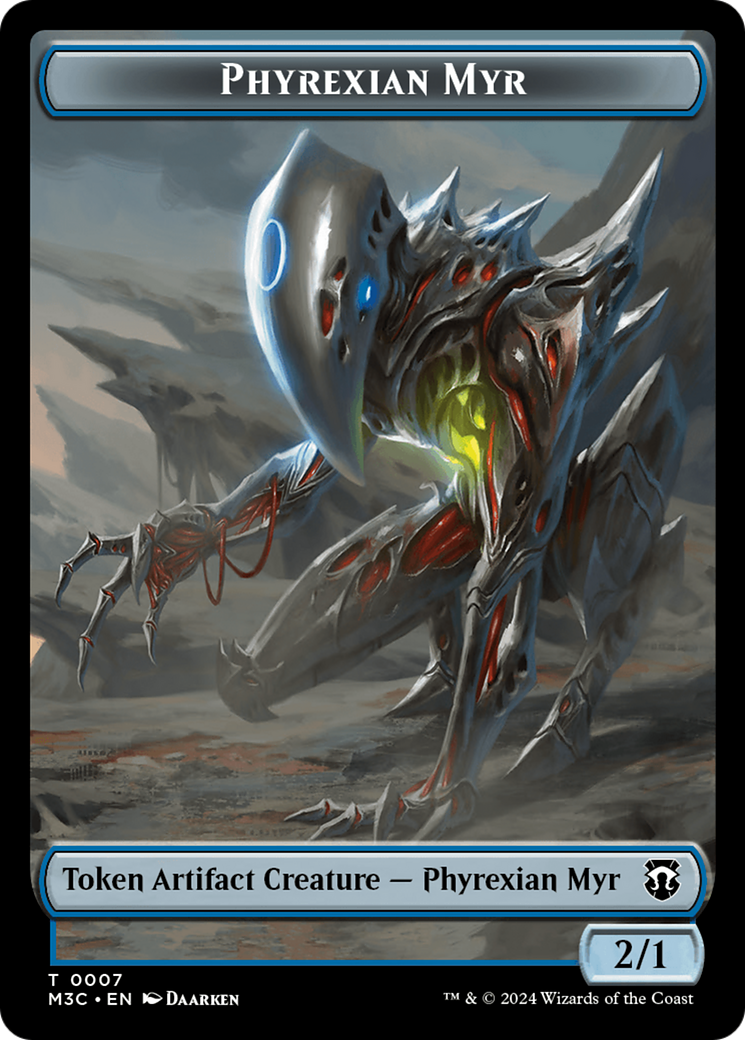 Phyrexian Myr // Servo Double-Sided Token [Modern Horizons 3 Commander Tokens] | Tables and Towers