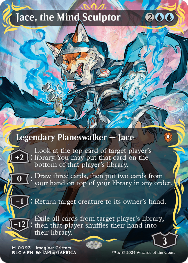 Jace, the Mind Sculptor (Borderless) (Raised Foil) [Bloomburrow Commander] | Tables and Towers