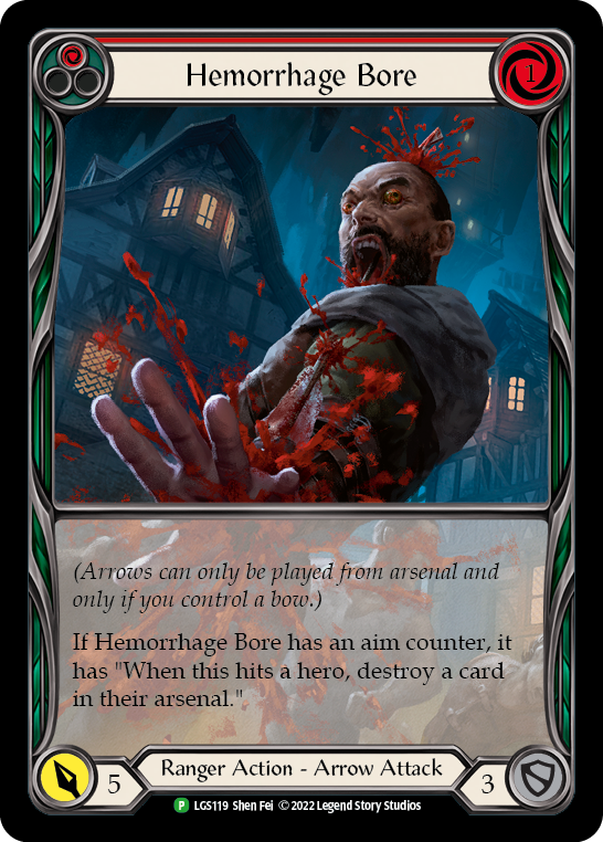 Hemorrhage Bore (Red) [LGS119] (Promo)  Rainbow Foil | Tables and Towers