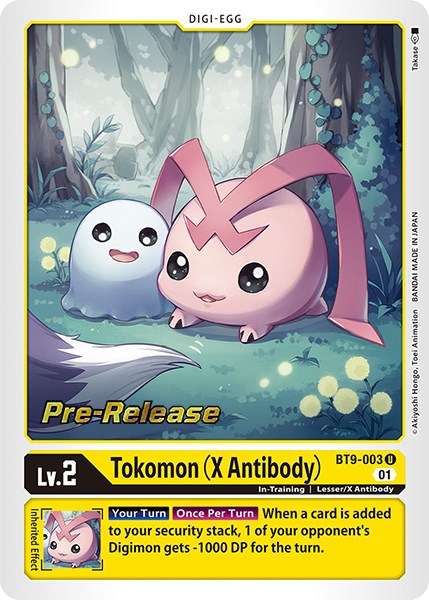 Tokomon (X Antibody) [BT9-003] [X Record Pre-Release Promos] | Tables and Towers