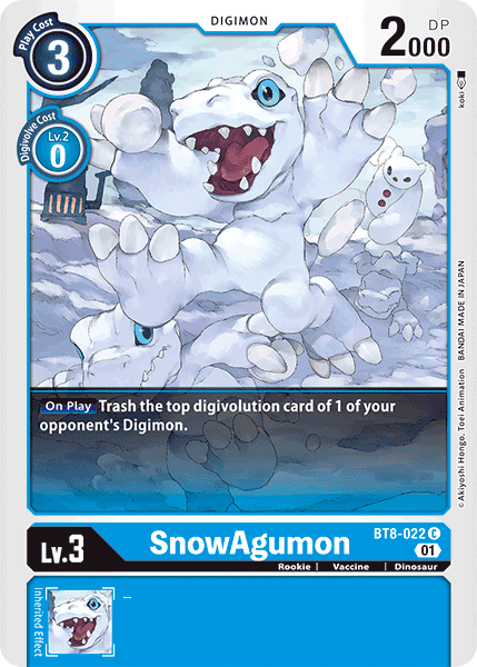 SnowAgumon [BT8-022] [New Awakening] | Tables and Towers