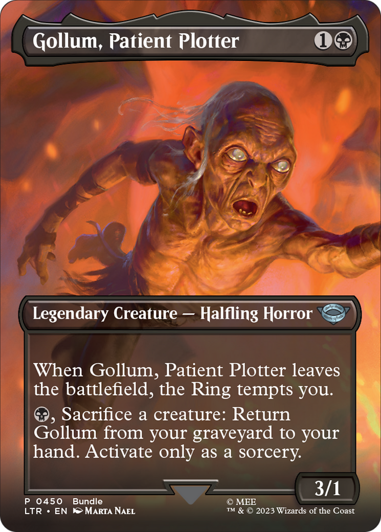 Gollum, Patient Plotter (Borderless Alternate Art) [The Lord of the Rings: Tales of Middle-Earth] | Tables and Towers