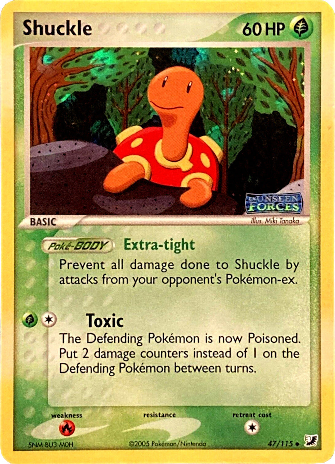 Shuckle (47/115) (Stamped) [EX: Unseen Forces] | Tables and Towers