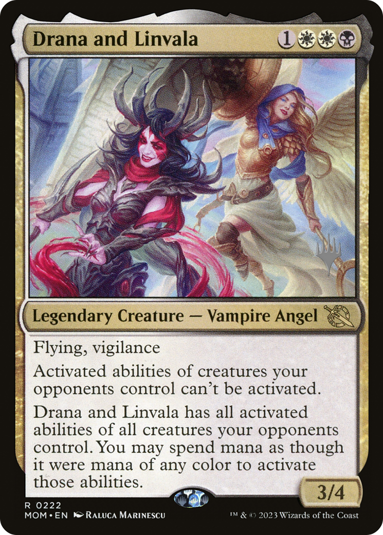 Drana and Linvala (Promo Pack) [March of the Machine Promos] | Tables and Towers