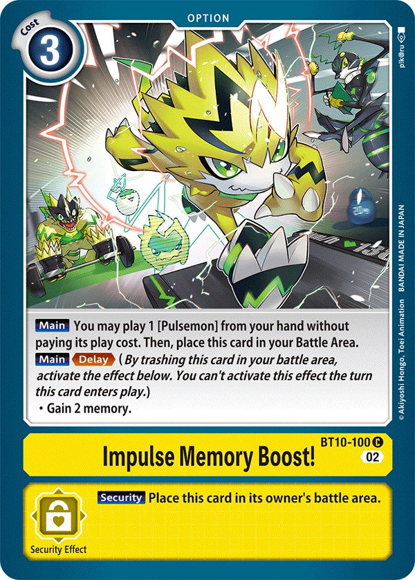 Impulse Memory Boost! [BT10-100] [Xros Encounter] | Tables and Towers