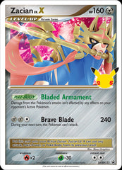 Zacian LV.X (SWSH135) (Celebrations) [Sword & Shield: Black Star Promos] | Tables and Towers