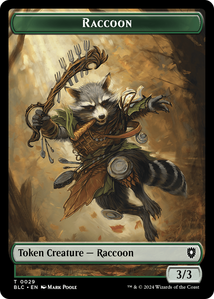 Rat // Raccoon Double-Sided Token [Bloomburrow Commander Tokens] | Tables and Towers