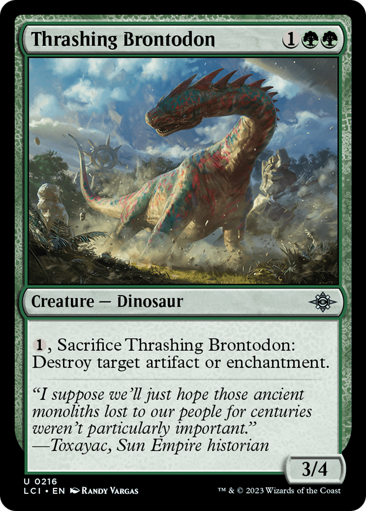 Thrashing Brontodon [The Lost Caverns of Ixalan] | Tables and Towers