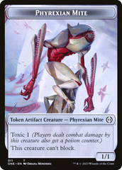 Phyrexian Mite (011) // Phyrexian Golem Double-Sided Token [Phyrexia: All Will Be One Tokens] | Tables and Towers