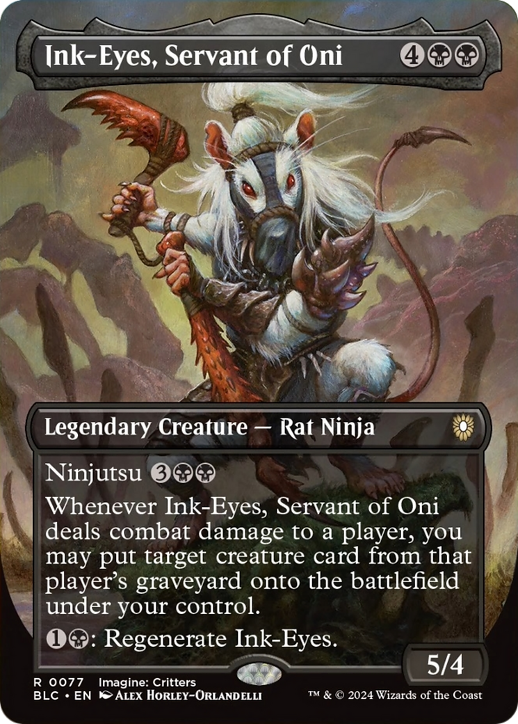 Ink-Eyes, Servant of Oni (Borderless) [Bloomburrow Commander] | Tables and Towers