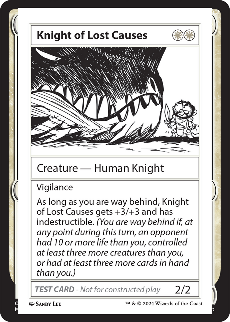 Knight of Lost Causes [Mystery Booster 2 Playtest Cards] | Tables and Towers