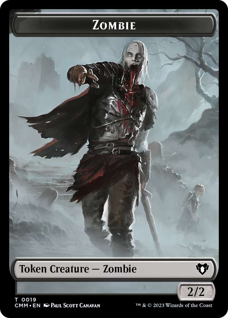 Zombie Token (19) [Commander Masters Tokens] | Tables and Towers