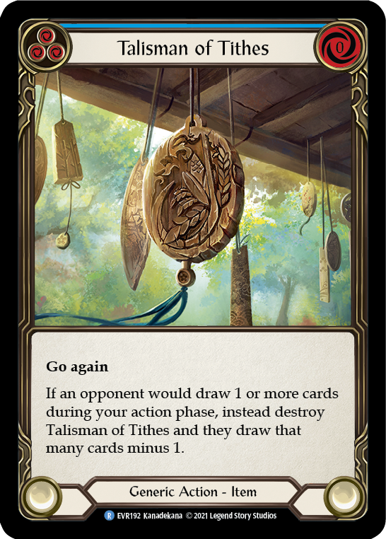 Talisman of Tithes [EVR192] (Everfest)  1st Edition Cold Foil | Tables and Towers