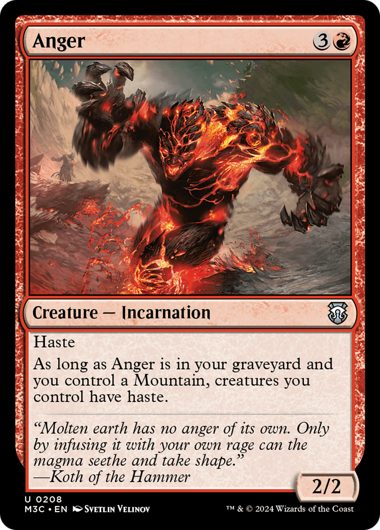 Anger (Ripple Foil) [Modern Horizons 3 Commander] | Tables and Towers