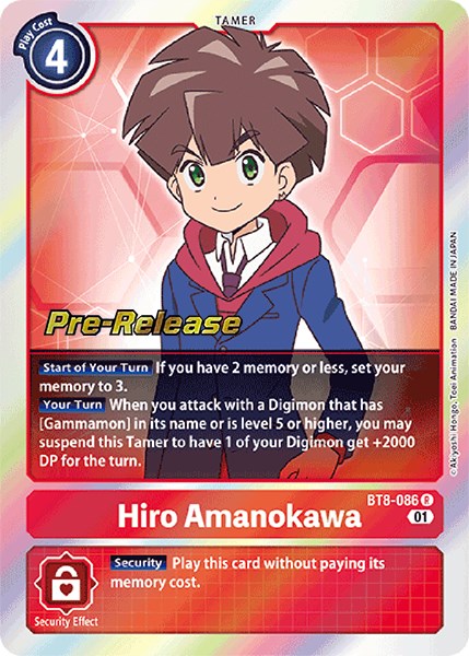 Hiro Amanokawa [BT8-086] [New Awakening Pre-Release Cards] | Tables and Towers