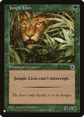 Jungle Lion [The List Reprints] | Tables and Towers