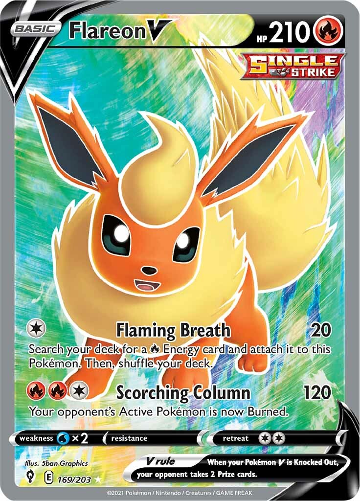 Flareon V (169/203) [Sword & Shield: Evolving Skies] | Tables and Towers