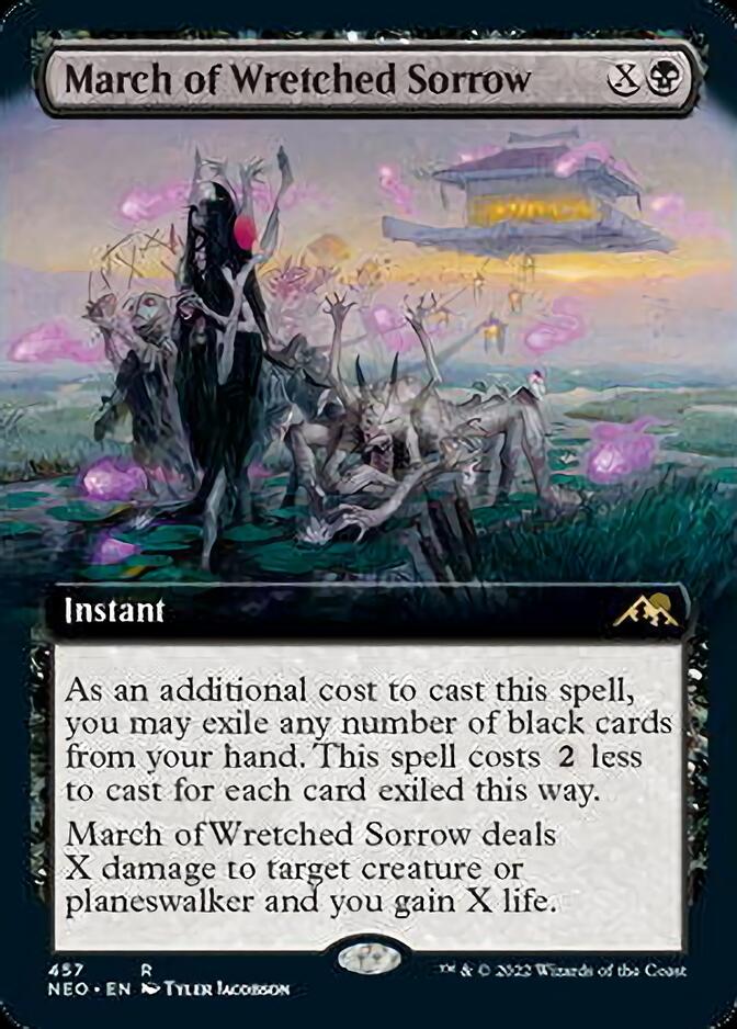 March of Wretched Sorrow (Extended Art) [Kamigawa: Neon Dynasty] | Tables and Towers