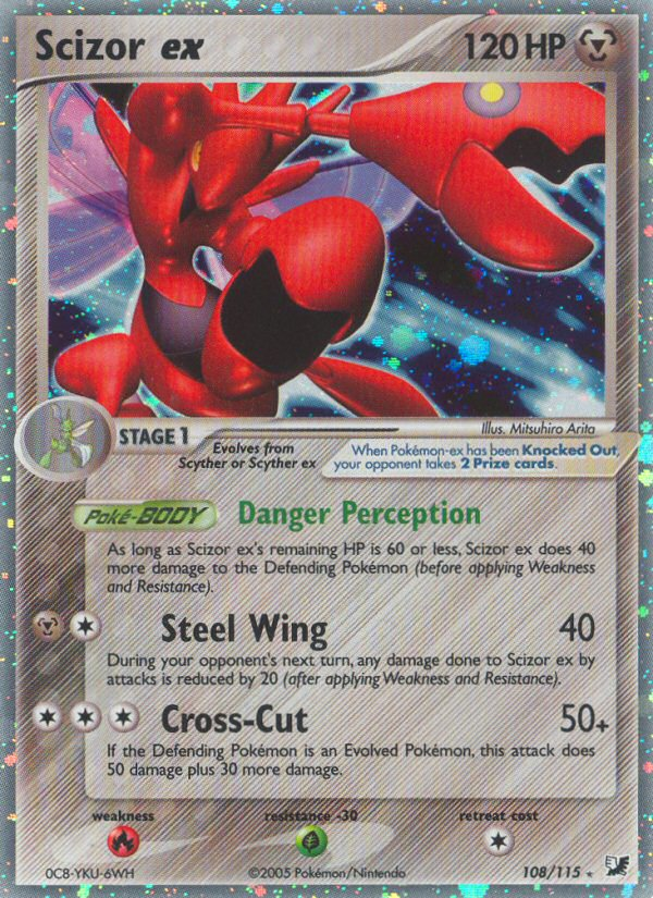 Scizor ex (108/115) [EX: Unseen Forces] | Tables and Towers